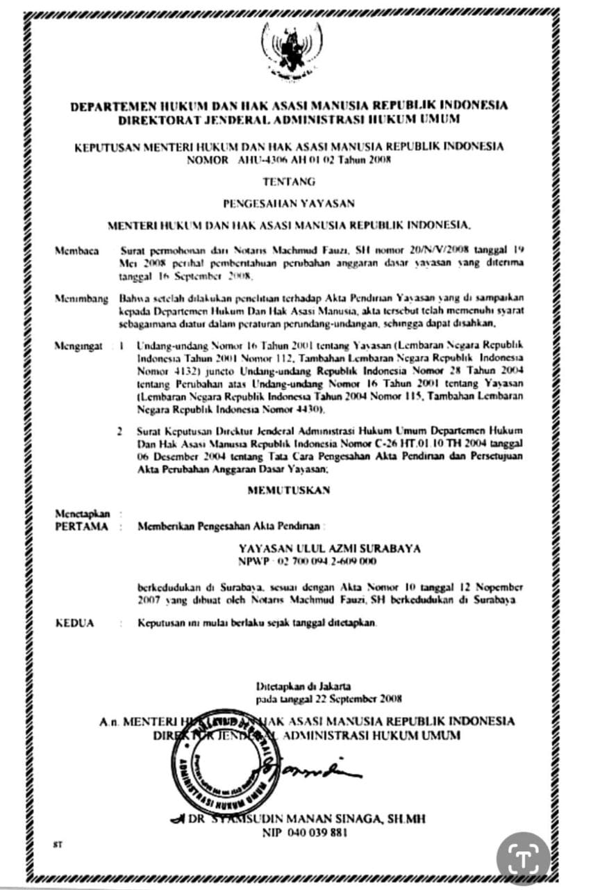 Keputusan Menteri Kemenkumham